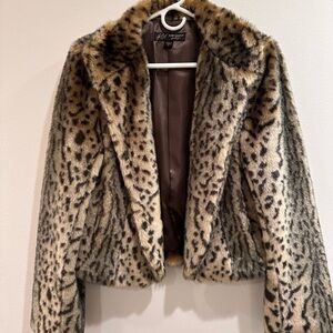GBX Animal Print Teddy Jacket